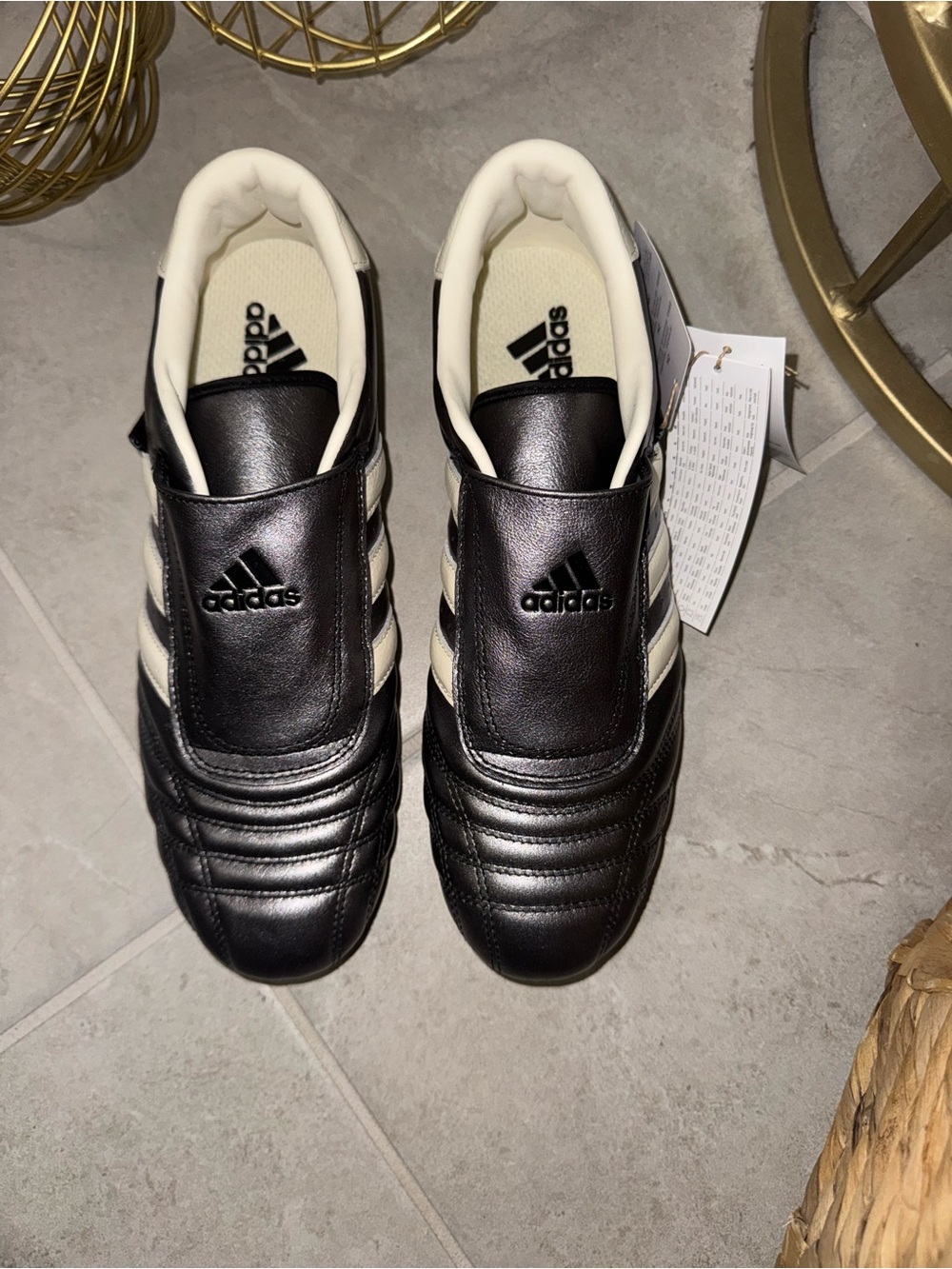 adidas Pewter and White Classic Slip-On Sneakers